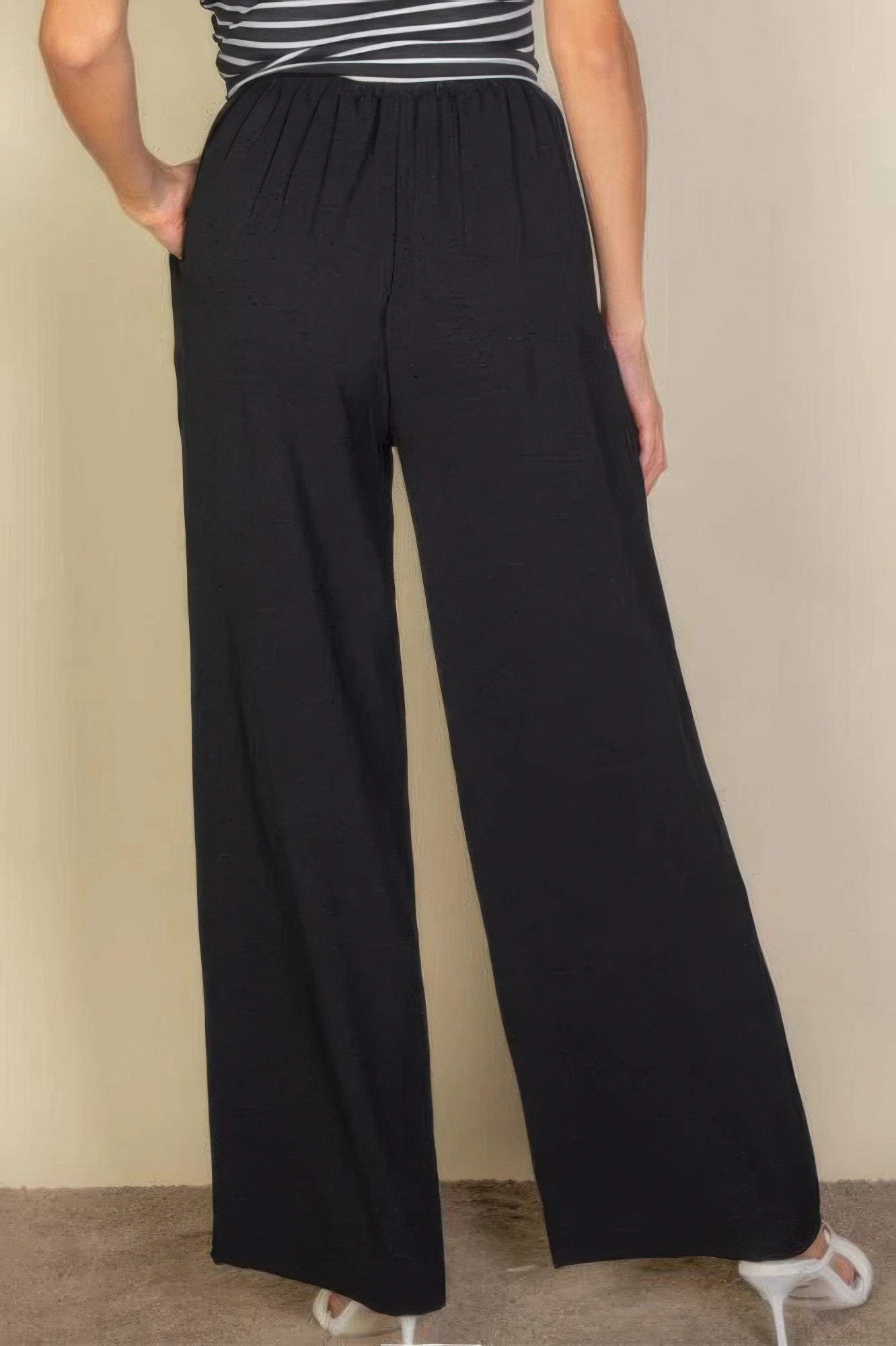 Drawstring Waist Wide Leg Minimalist Pants - Tigbul's Variety Fashion Shop