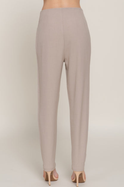 High Waist Pintuck Detail Long Pants - Tigbul's Variety Fashion Shop