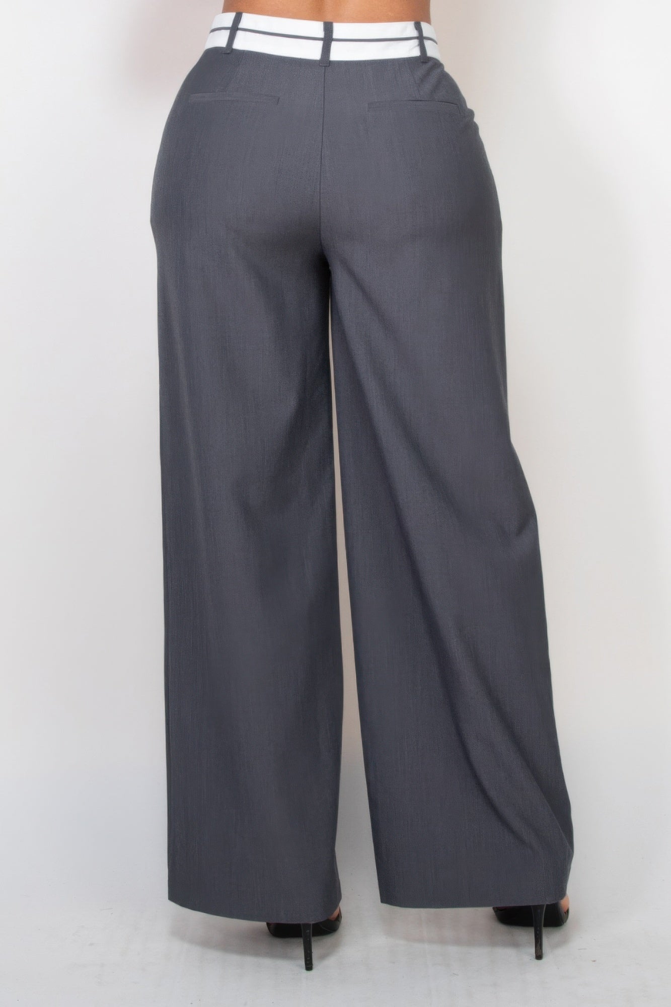 Pleated Double Waistband Pants - Tigbul's Variety Fashion Shop