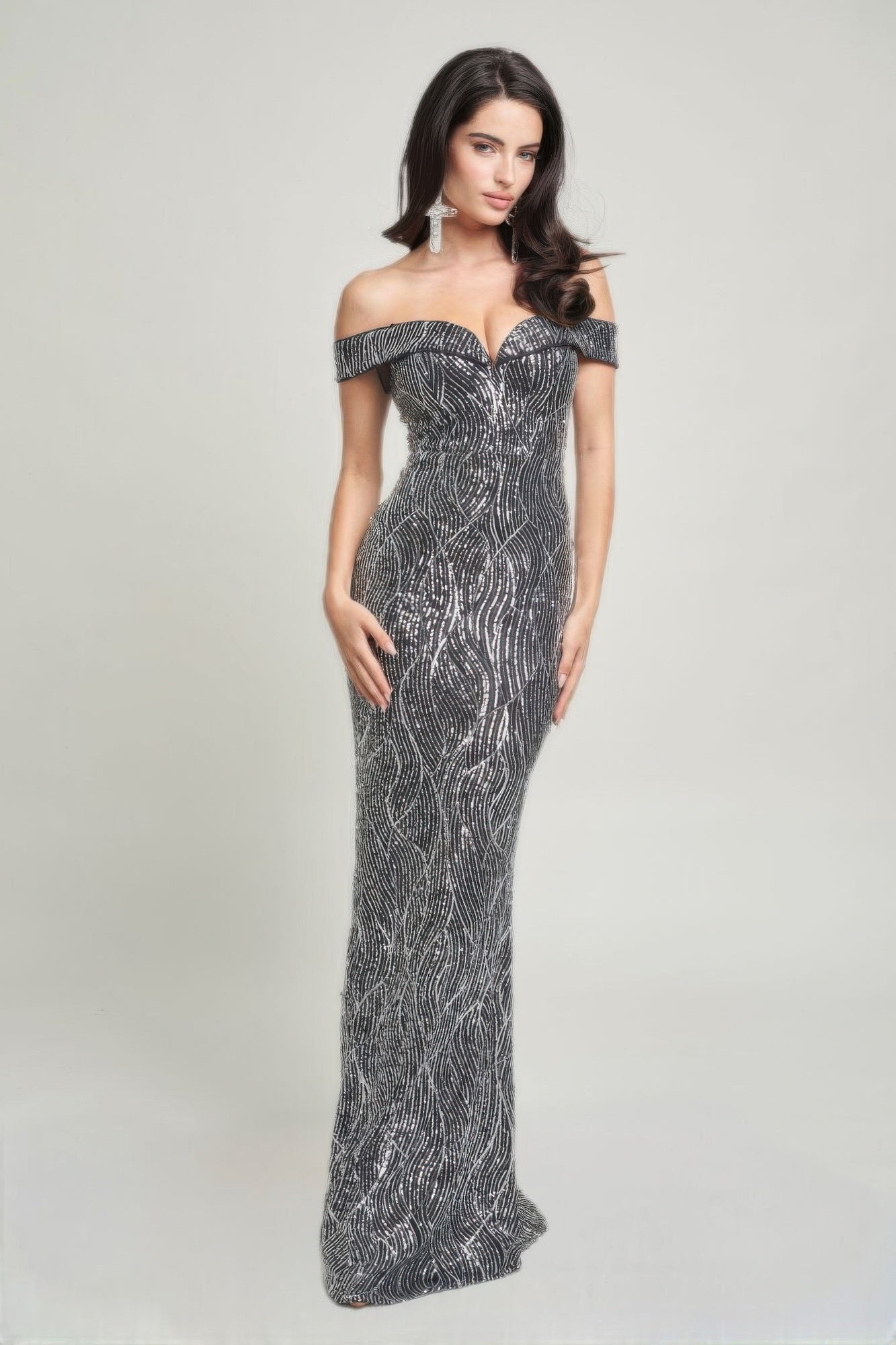 Sirene Sequins Maxi Dress - Tigbul's Variety Fashion Shop