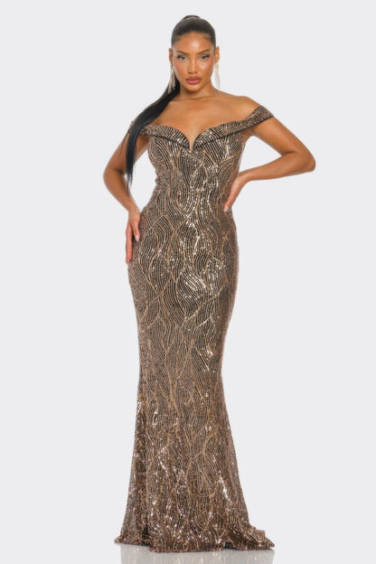 Sirene Sequins Maxi Dress - Tigbul's Variety Fashion Shop