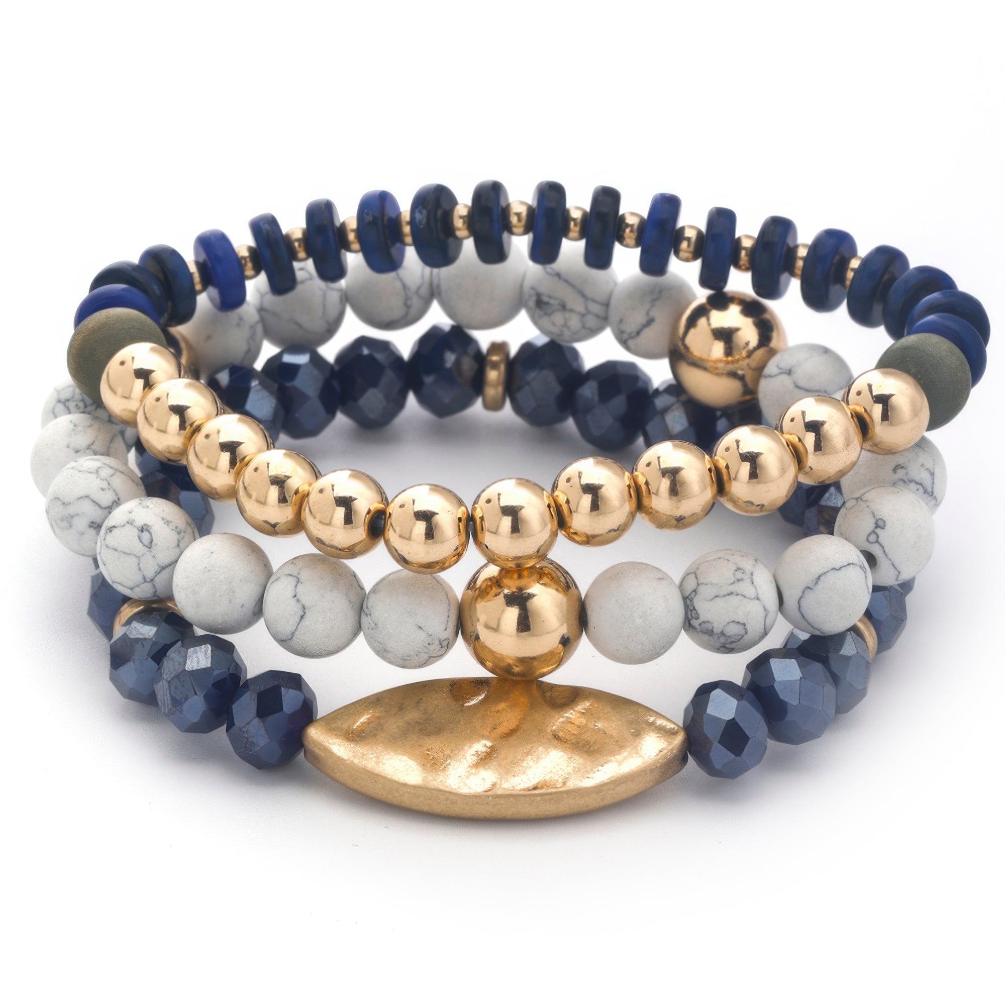 Multi Mix Bead Stretch Bracelet Set - Tigbul's Variety Fashion Shop