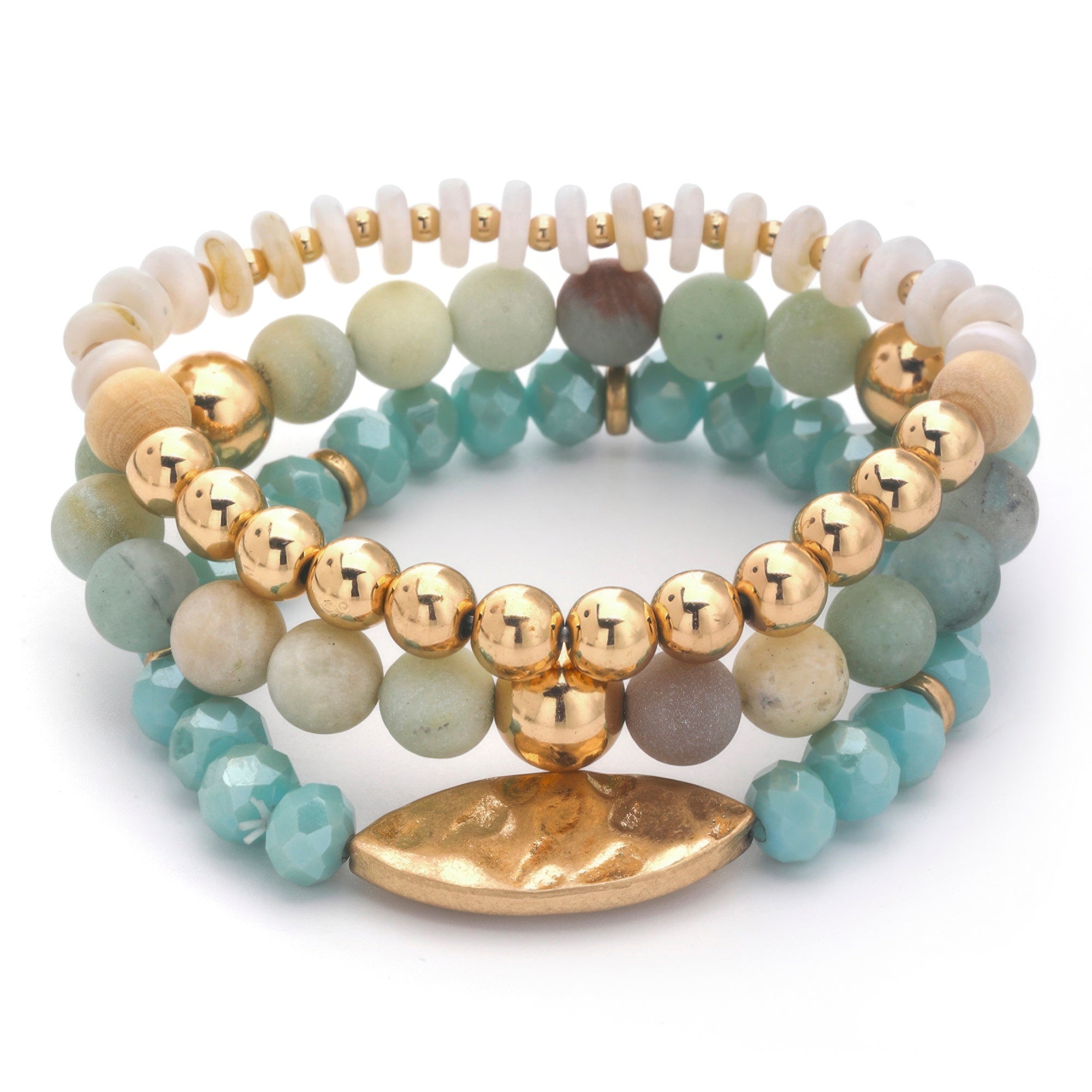 Multi Mix Bead Stretch Bracelet Set - Tigbul's Variety Fashion Shop