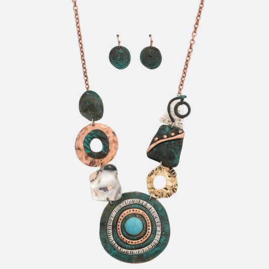 Round Metal Necklace - Tigbul's Variety Fashion Shop