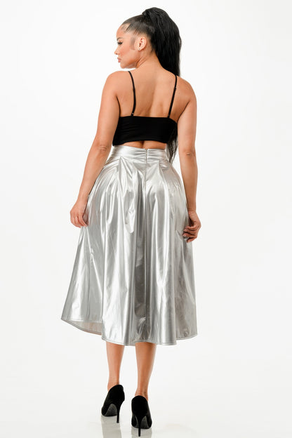 Midi Skirt With Pockets - Tigbul's Variety Fashion Shop