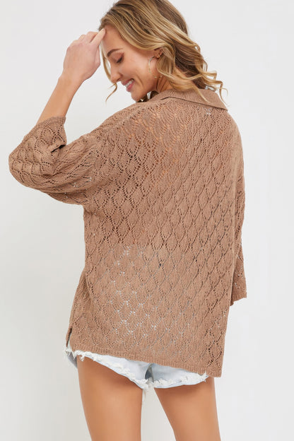 Pointelle Knit Top - Tigbul's Variety Fashion Shop