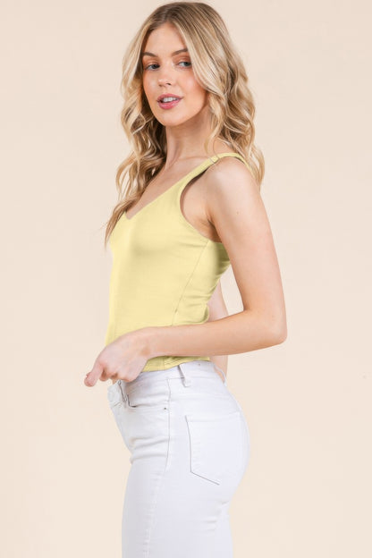 V-neck Basic Double Layers Tank Top - Tigbul's Variety Fashion Shop