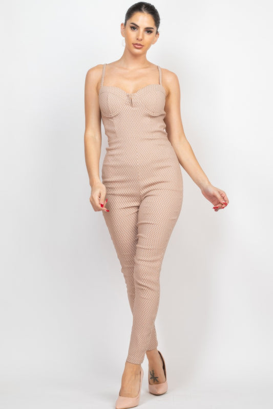Plaid Sleeveless Zippered Jumpsuit - Tigbul's Variety Fashion Shop