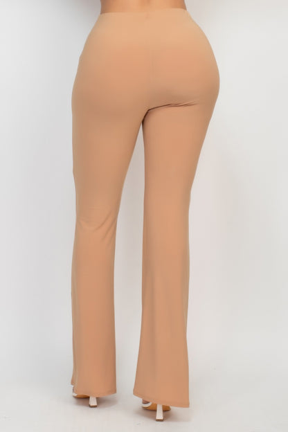 Fit And Flare Elastic Casual Pants - Tigbul's Variety Fashion Shop