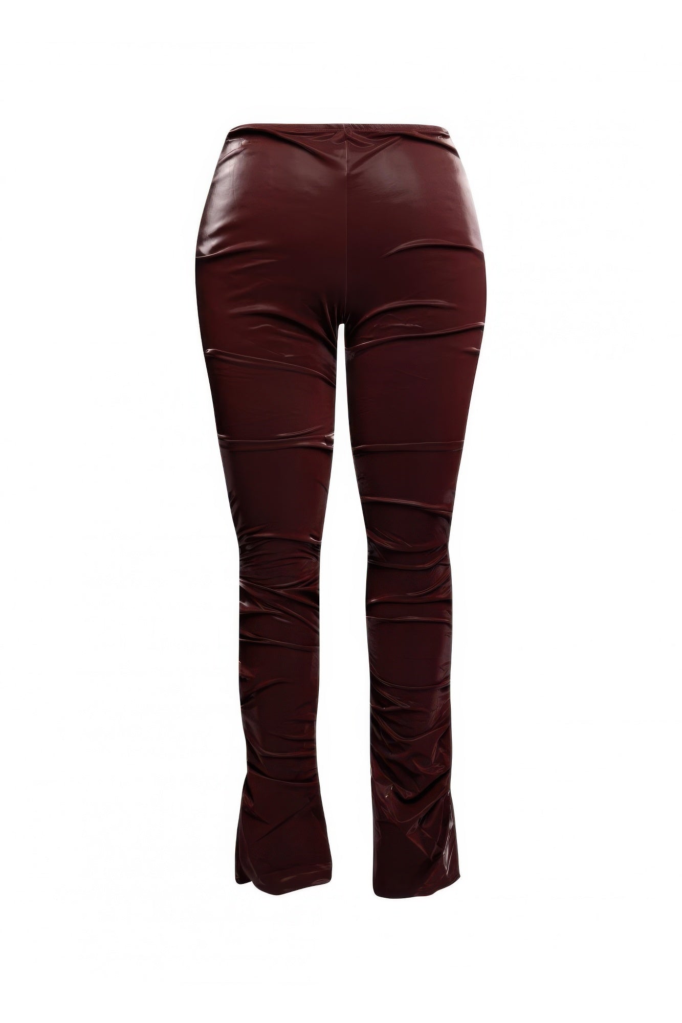 Velvet Pu Ruched Pants - Tigbul's Variety Fashion Shop