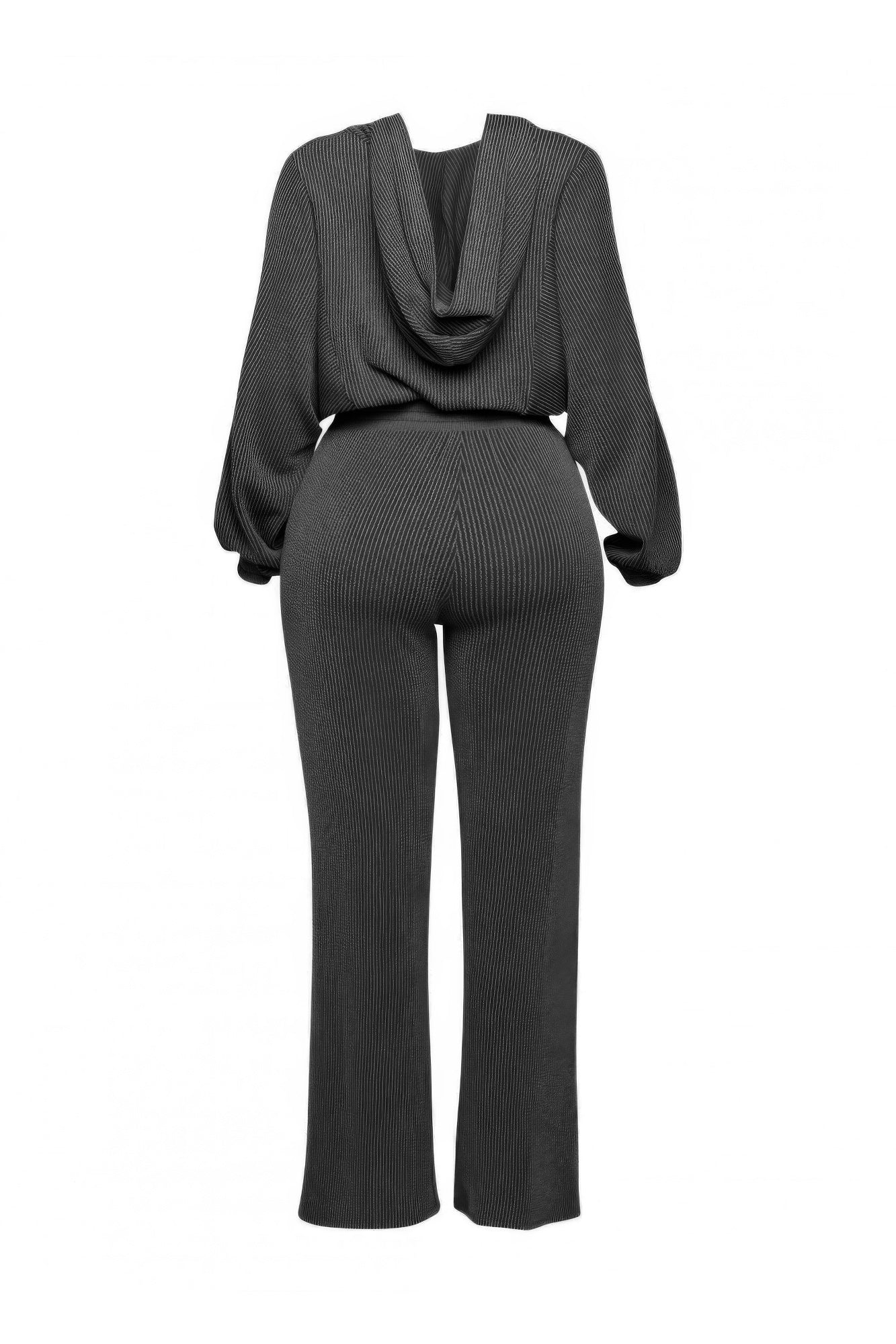 Zipper Closure Hoodie Jacket & Pants Set - Tigbul's Variety Fashion Shop