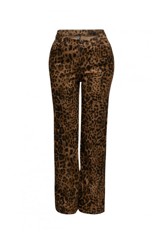 Leopard Printed Wide Leg Pants - Tigbul's Variety Fashion Shop