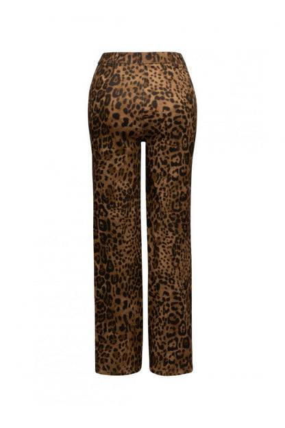 Leopard Printed Wide Leg Pants - Tigbul's Variety Fashion Shop