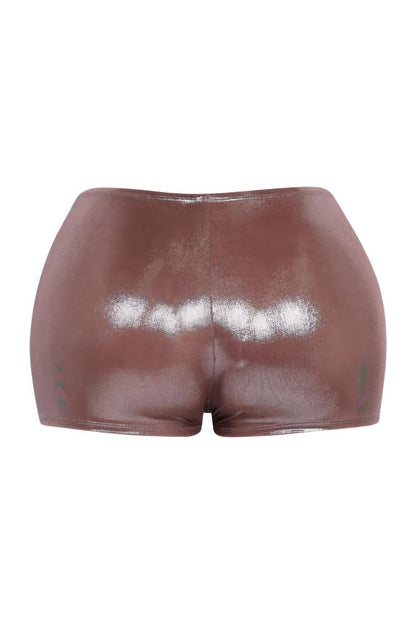 Shimmer High Waisted Shorts - Tigbul's Variety Fashion Shop