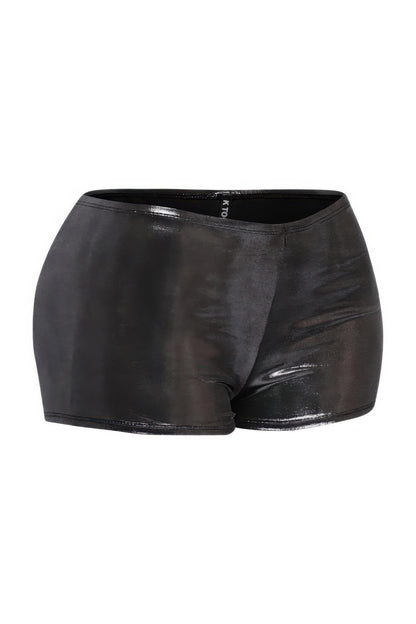 Shimmer High Waisted Shorts - Tigbul's Variety Fashion Shop