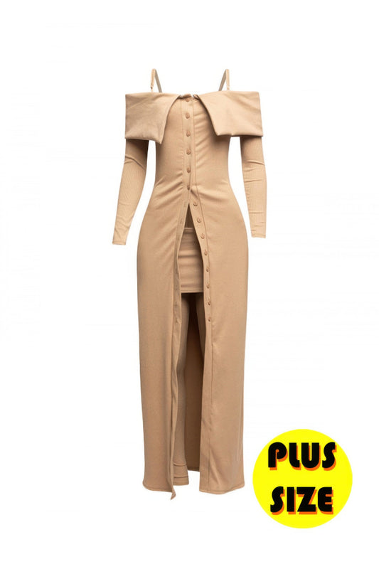 Plus Size Long Length Top & Skirt Leggings Set - Tigbul's Variety Fashion Shop