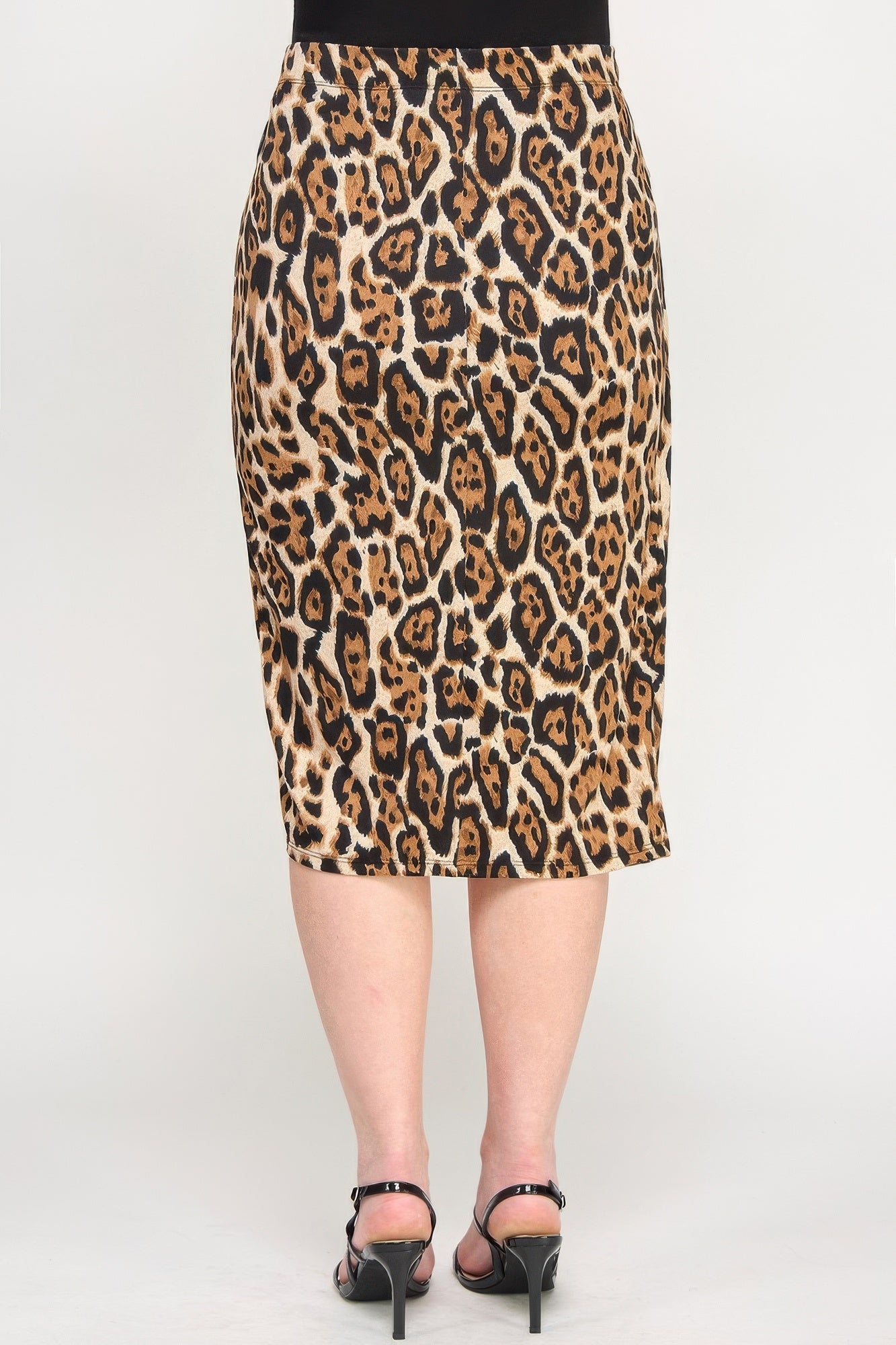Plus Leopard Print Asym Skirt W/ Buckle - Tigbul's Variety Fashion Shop