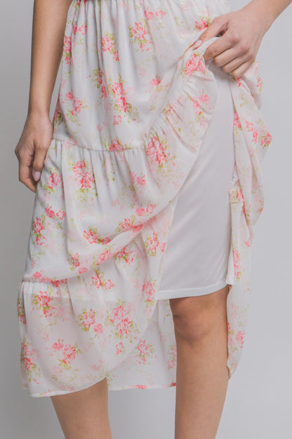 Short Sleeve Floral Maxi Dress - Tigbul's Variety Fashion Shop