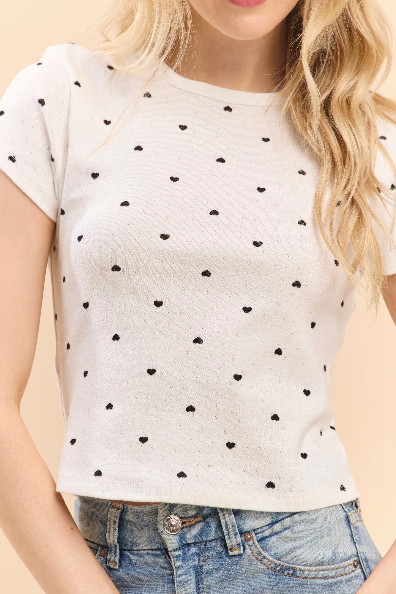 Short Sleeve Printed Baby Tee - Tigbul's Variety Fashion Shop