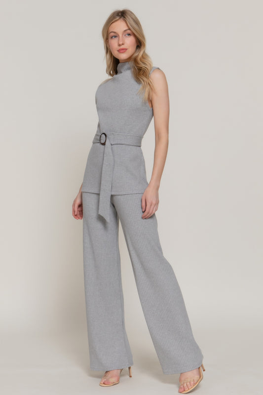 Inside Elastic Waistband Wide Rib Knit Pants - Tigbul's Variety Fashion Shop