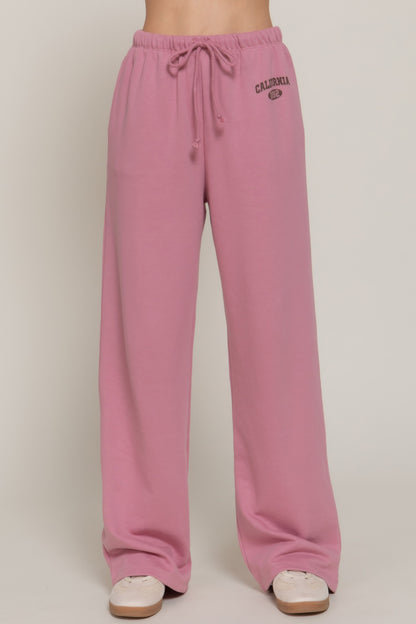 Waistband Print Detail Sweatpants - Tigbul's Variety Fashion Shop