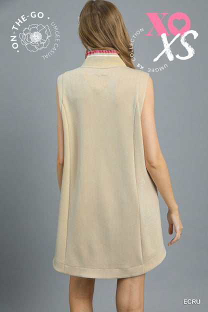 Luxeknit Sleeveless Ruffle Trim Pocket Dress - Tigbul's Variety Fashion Shop
