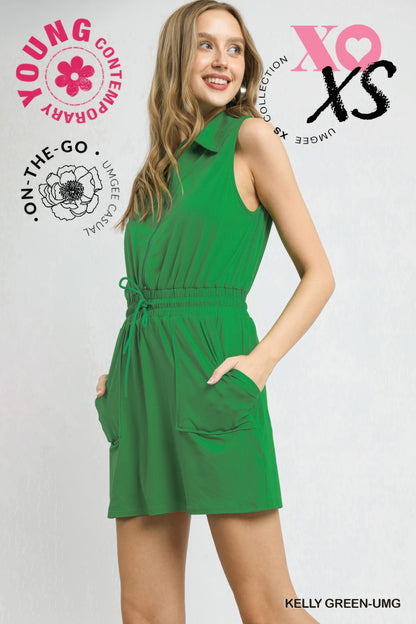 Zip Front Casual Mini Dress - Tigbul's Variety Fashion Shop