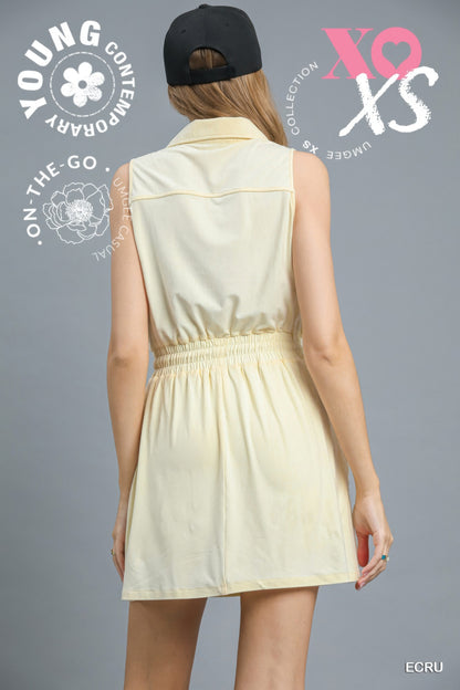 Zip Front Casual Mini Dress - Tigbul's Variety Fashion Shop