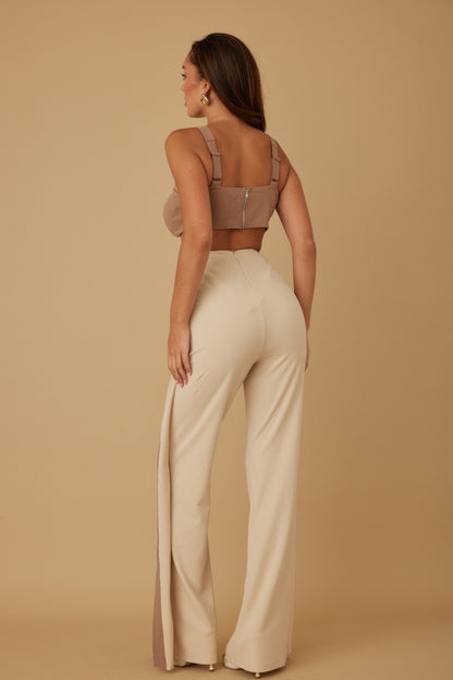 X Ribbon Open Jumpsuit - Tigbul's Variety Fashion Shop