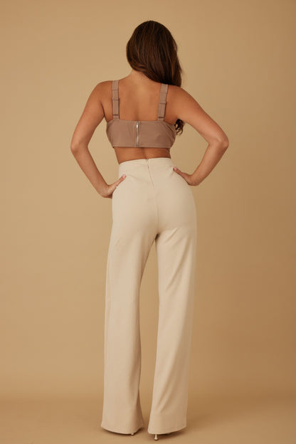 X Ribbon Open Jumpsuit - Tigbul's Variety Fashion Shop