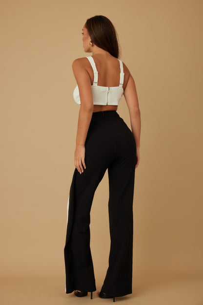 X Ribbon Open Jumpsuit - Tigbul's Variety Fashion Shop