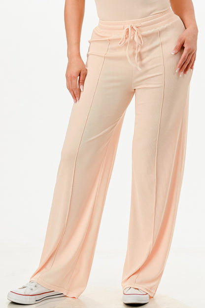 Ribbed Bodysuit And Pants Set - Tigbul's Variety Fashion Shop