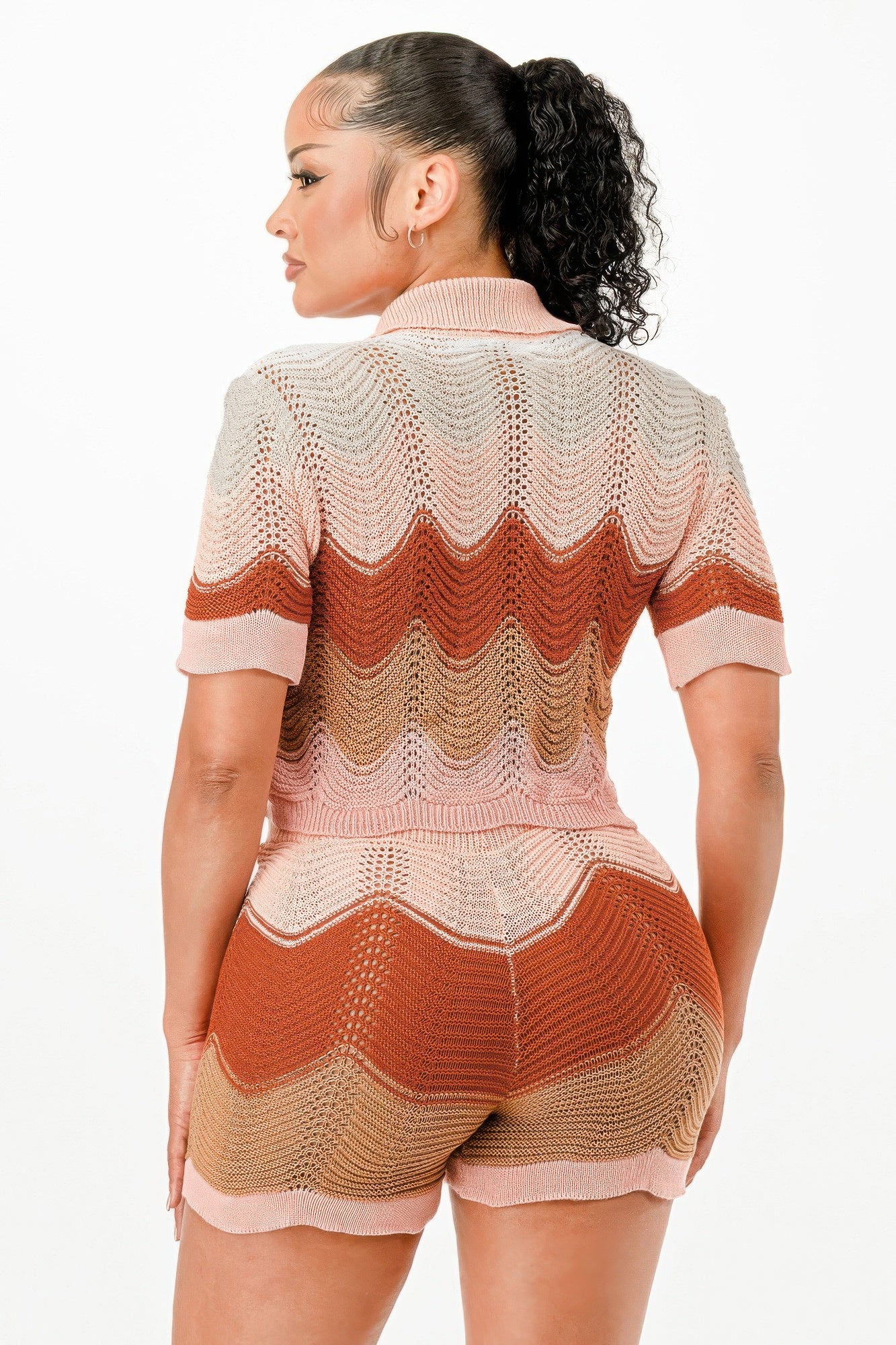 Knit Cardigan Short Set - Tigbul's Variety Fashion Shop