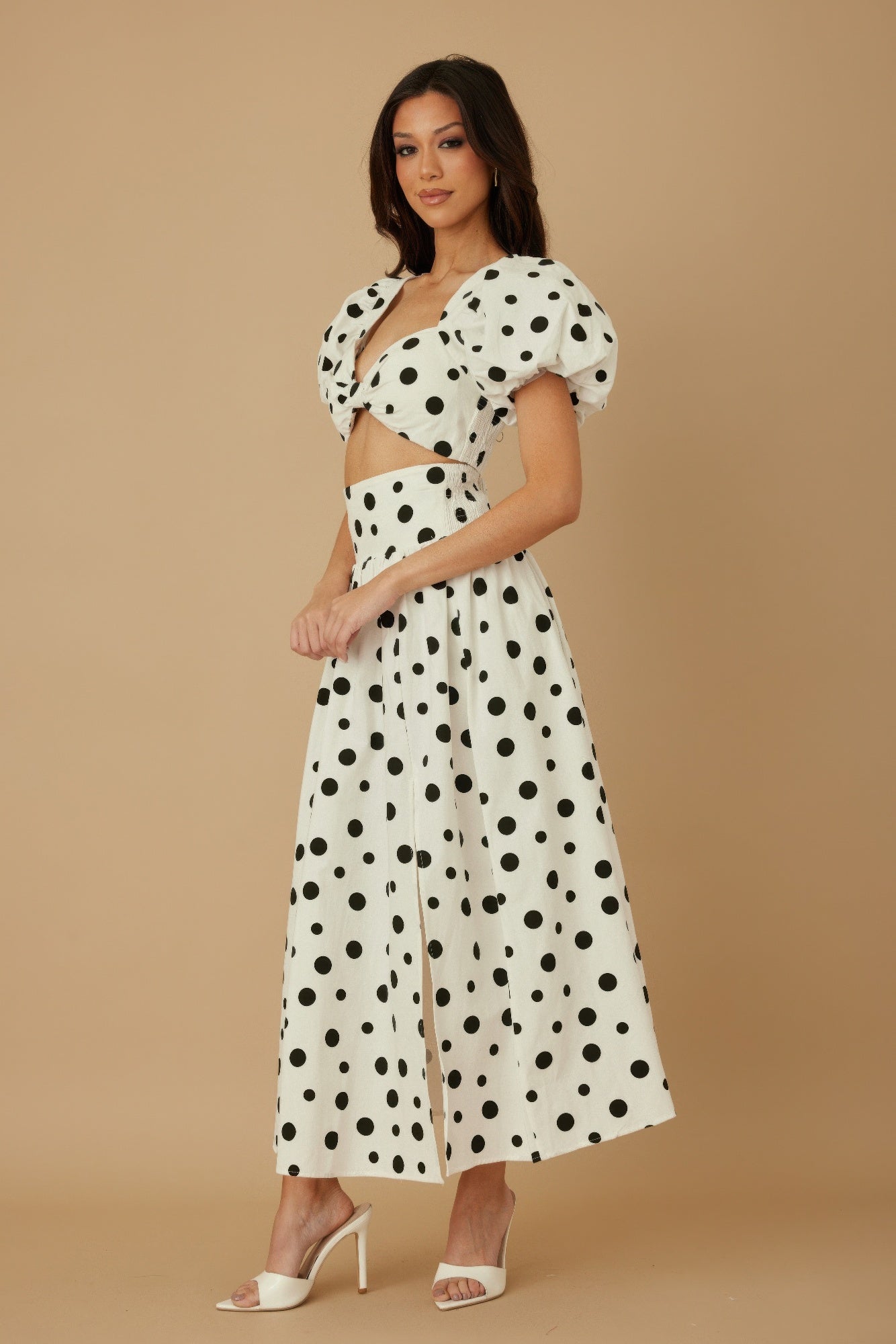 Ribbon Bow Polka Dots Two Piece Sets - Tigbul's Variety Fashion Shop