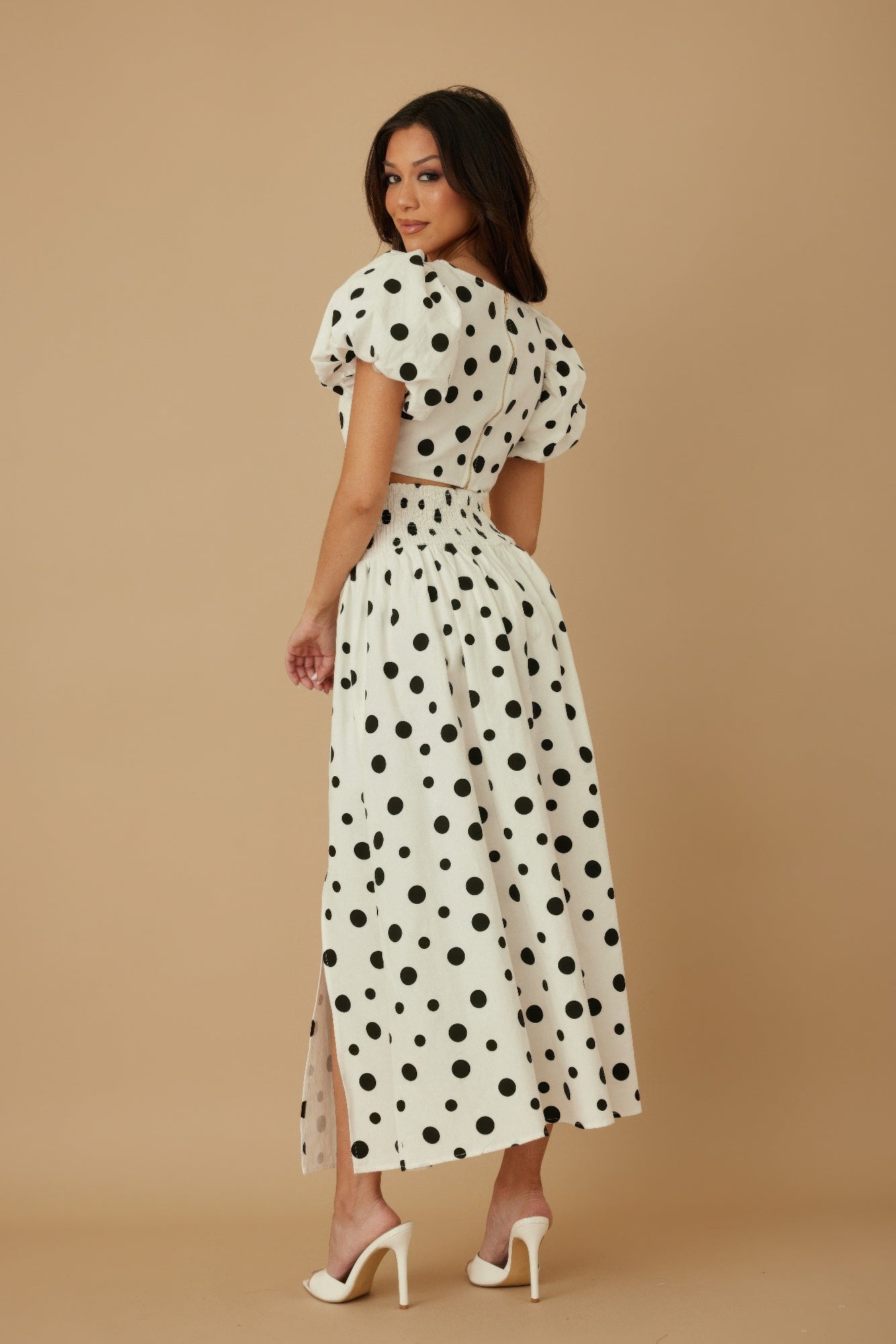 Ribbon Bow Polka Dots Two Piece Sets - Tigbul's Variety Fashion Shop