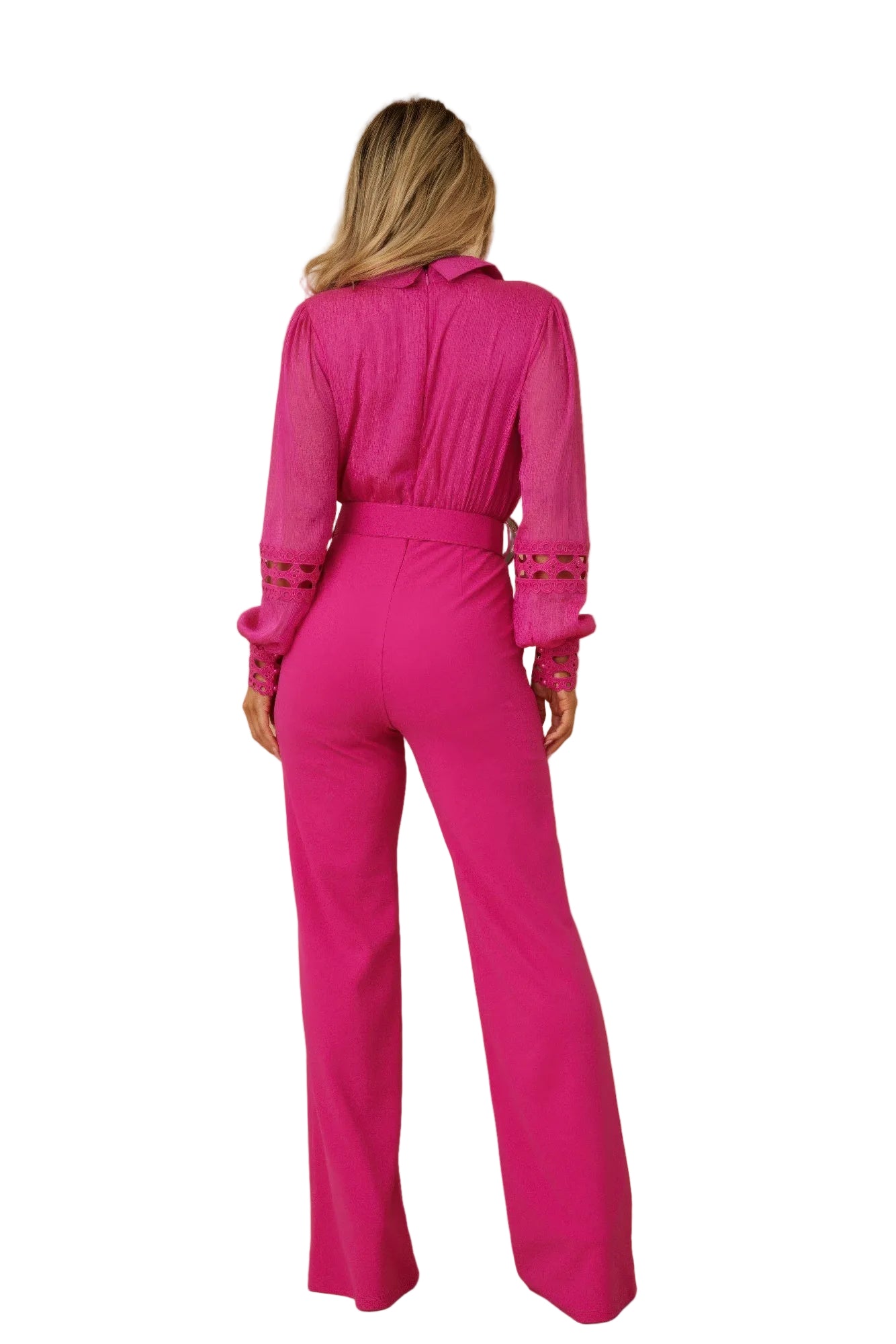 Crochet Detailed Woven Top Fashion Jumpsuit | Tigbuls Variety