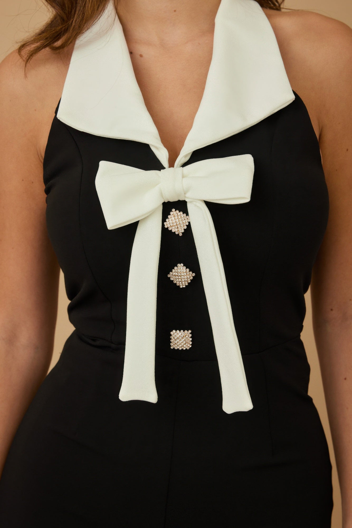 Fashion Jumpsuit With Bow - Tigbul's Variety Fashion Shop