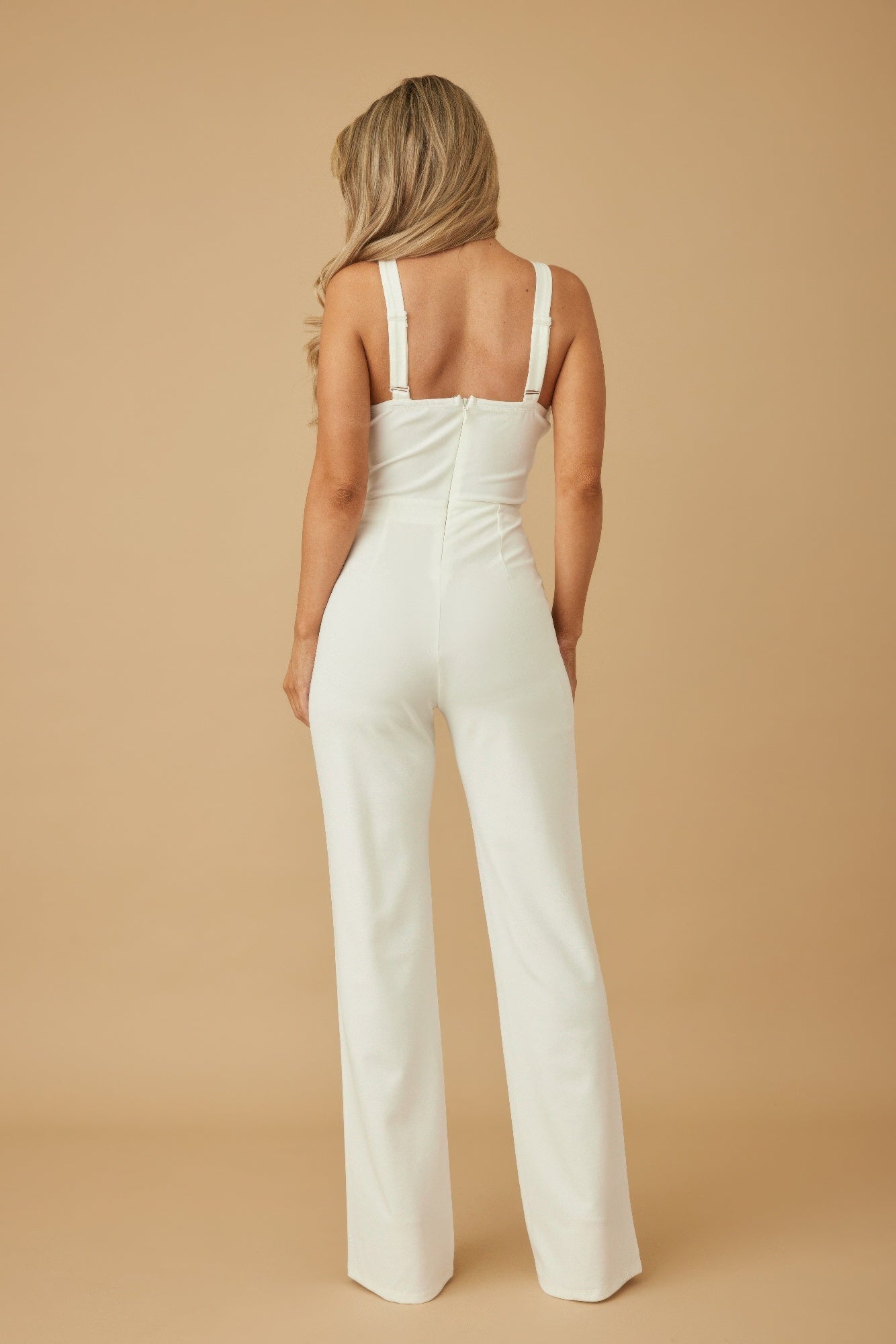 Round Sleeveless Multi Crystal Jumpsuit - Tigbul's Variety Fashion Shop