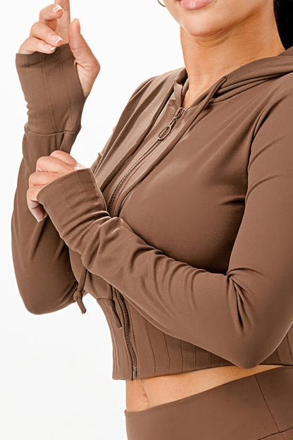Butter Soft Crop Hoodie And Flare Pants Set - Tigbul's Variety Fashion Shop