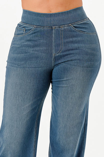 Ultra Soft Flare Baggy Jeans - Tigbul's Variety Fashion Shop