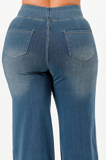 Ultra Soft Flare Baggy Jeans - Tigbul's Variety Fashion Shop