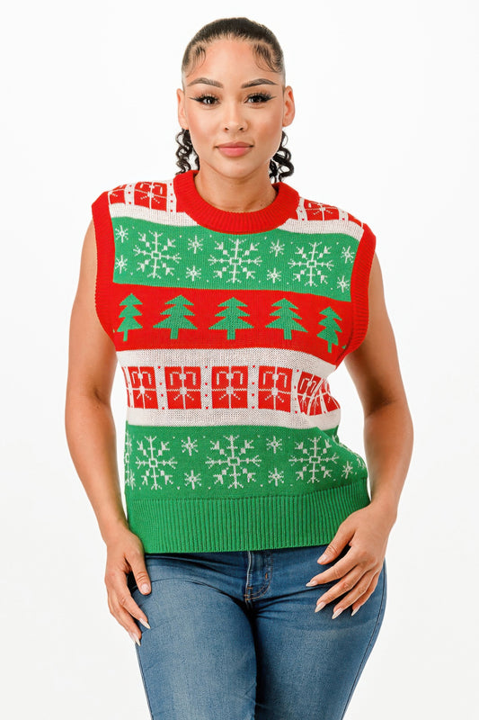 Christmas Vest Sweater - Tigbul's Variety Fashion Shop
