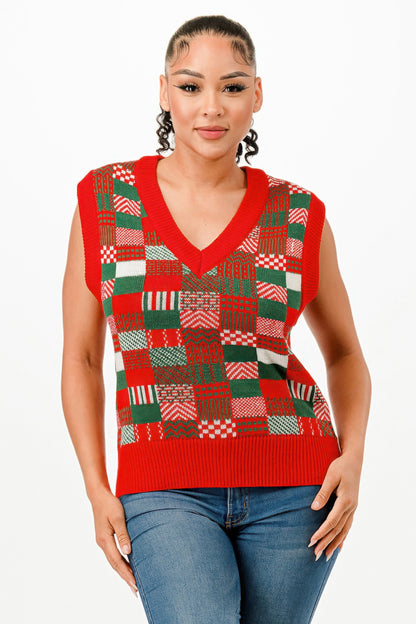 Christmas Vest Sweater - Tigbul's Variety Fashion Shop