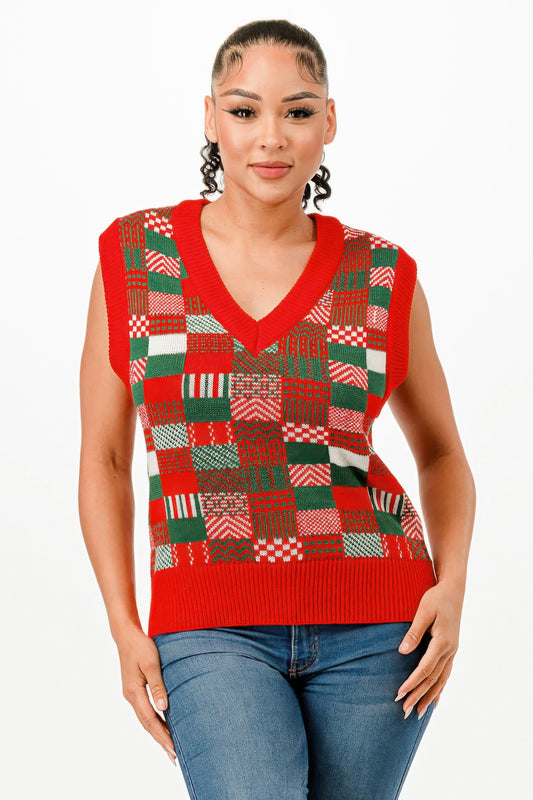 Christmas Vest Sweater - Tigbul's Variety Fashion Shop