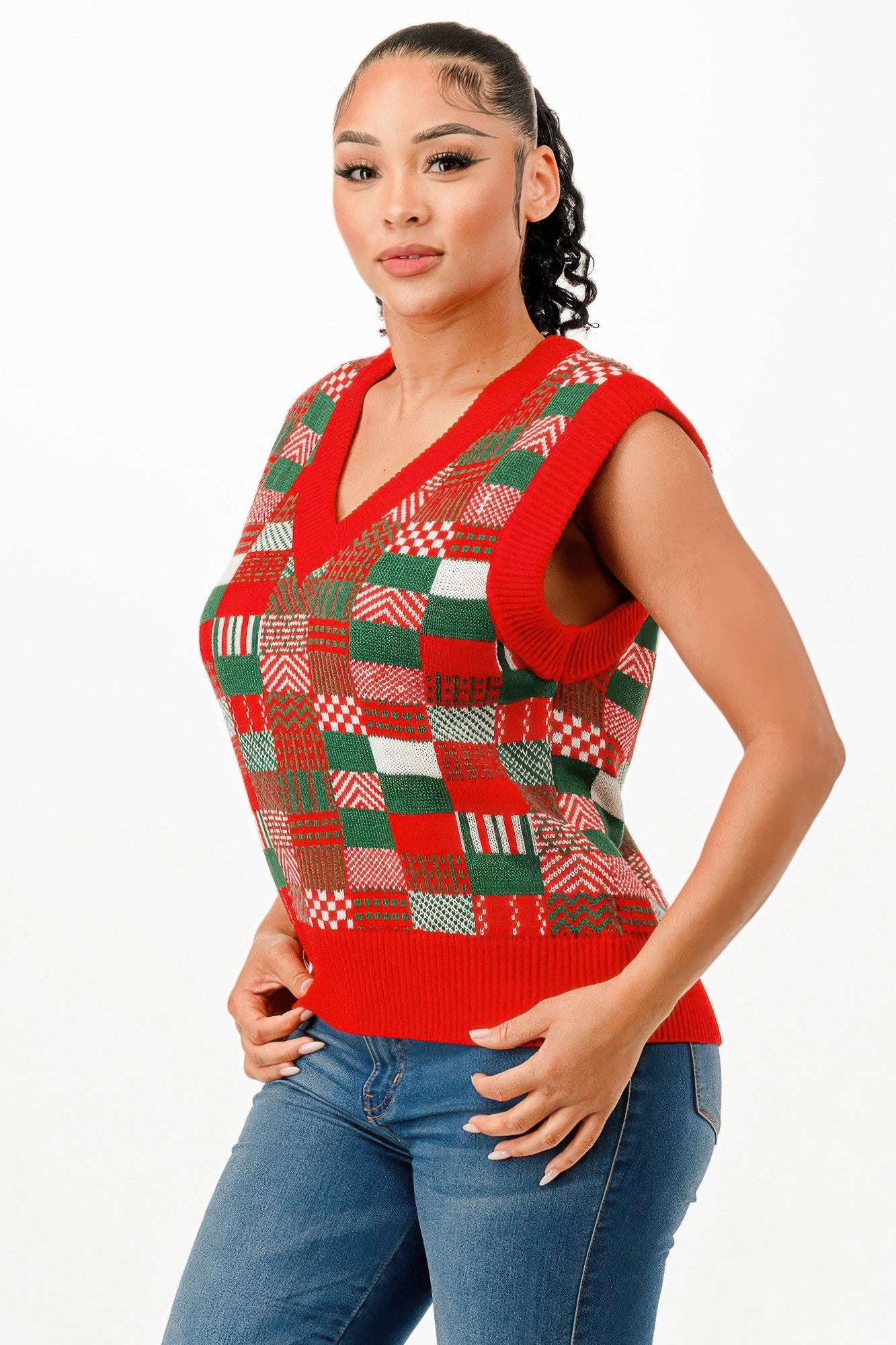 Christmas Vest Sweater - Tigbul's Variety Fashion Shop