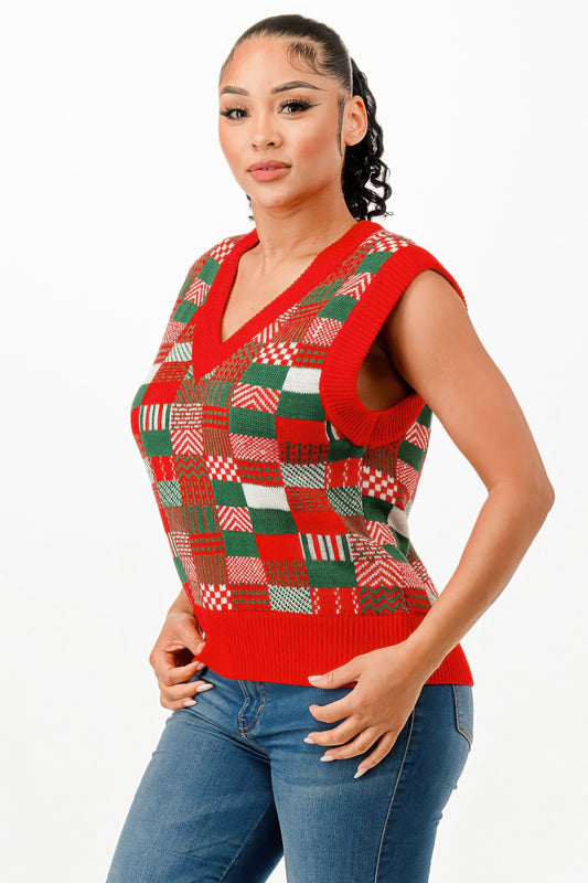 Christmas Vest Sweater - Tigbul's Variety Fashion Shop