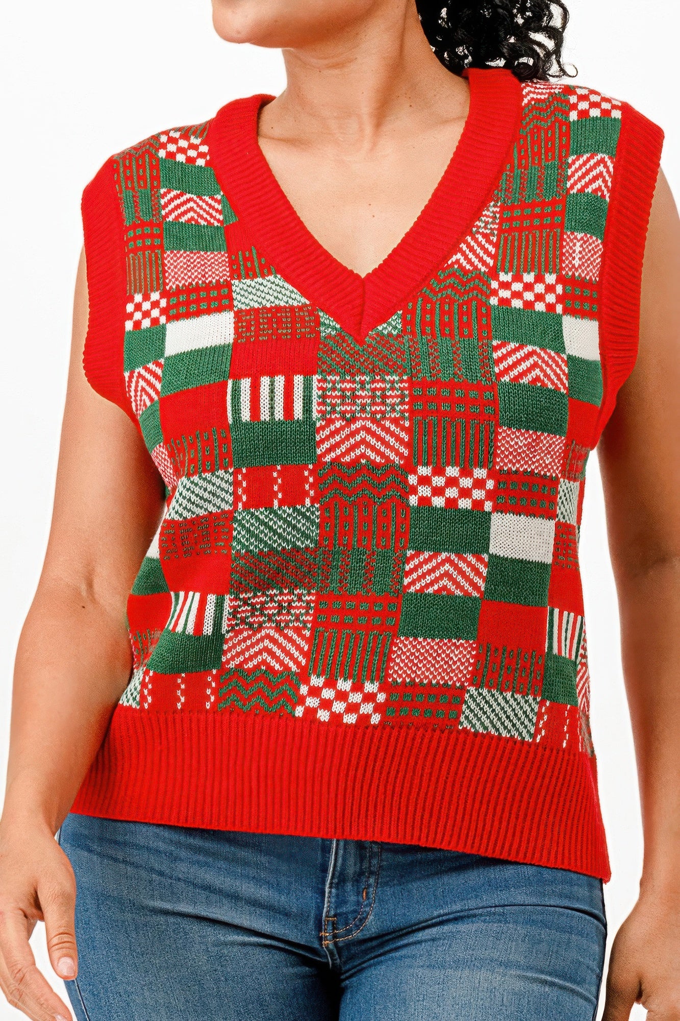 Christmas Vest Sweater - Tigbul's Variety Fashion Shop