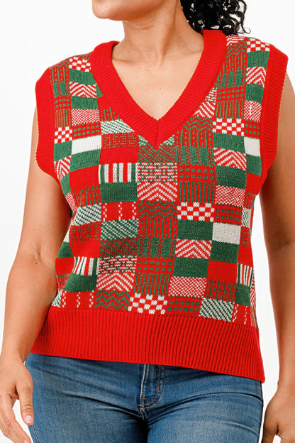 Christmas Vest Sweater - Tigbul's Variety Fashion Shop