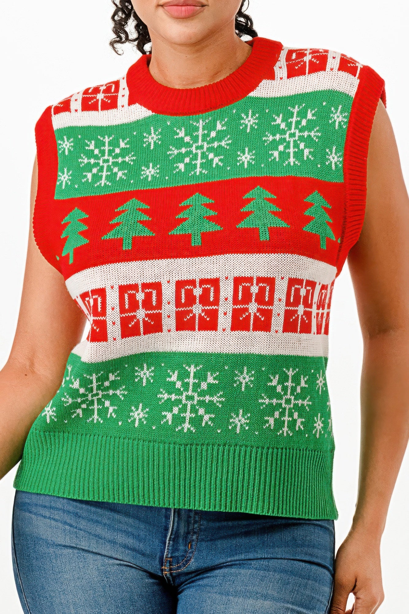 Christmas Vest Sweater - Tigbul's Variety Fashion Shop