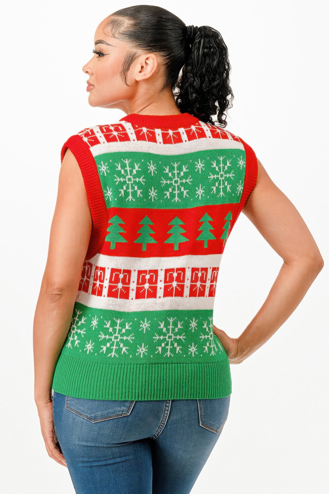 Christmas Vest Sweater - Tigbul's Variety Fashion Shop
